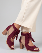 Comone | Bow Tie Open Toe Block Heel Sandals