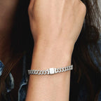 Pave Cuban Bracelet | Gold