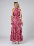 Avien | Soft Halter Neck Midi Dress