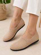 Women Hollow Knit Lightweight Walking Mule Flats