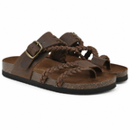 HAYLEIGH™ – Orthopaedic Braided Leather Sandal