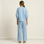 Marlowe | Zipper-Front Puff Sleeve Set