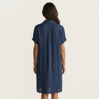 Nidalie | Midi Shirt Dress with Rolled Cuffs