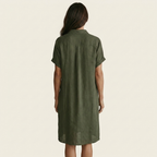 Nidalie | Midi Shirt Dress with Rolled Cuffs