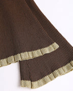 Brown Bodycon Button Sweater Dress